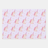 Boho Unicorn pastels ラッピングペーパーシート (正面3)