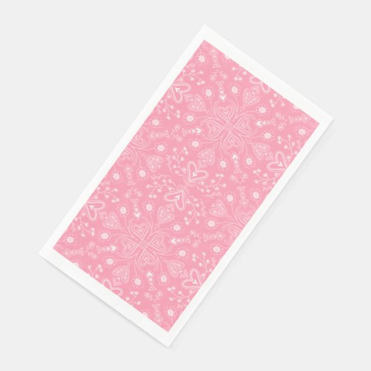 Boho Valentine Garden Paper Guest Towels (コーナー)