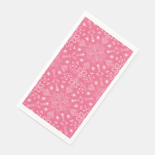 Boho Valentine Garden Paper Guest Towels (コーナー)
