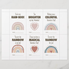 Boho Valentine’s Day Cards for Kids Classroom  レターヘッド