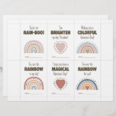 Boho Valentine’s Day Cards for Kids Classroom  レターヘッド (正面/裏面)