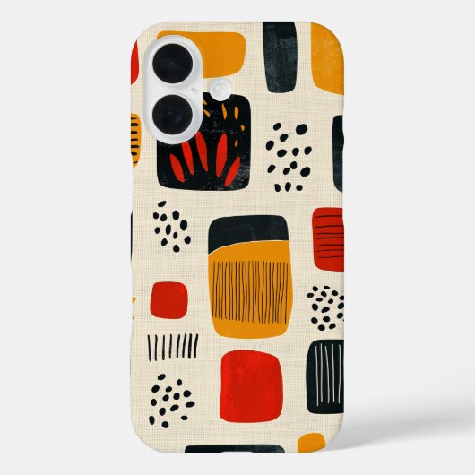 Boho Vibes -抽象芸術トライバルパターン電話ケース Case-Mate iPhoneケース (裏面)