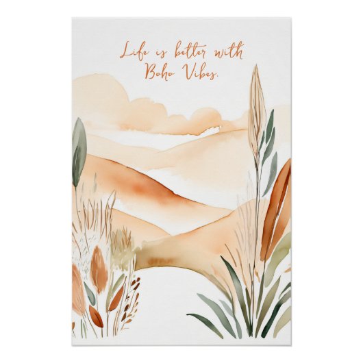 Boho Vibes Bohoの方が人生感動的だ ポスター (正面)