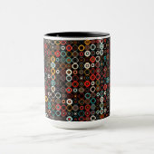 Boho Vibes Mug:レトロモダンサークル マグカップ (中央)