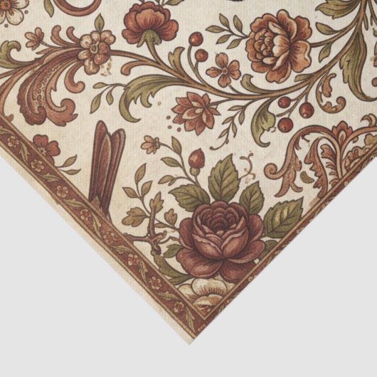 Boho Vintage Birds & Florals 薄葉紙 (詳細)