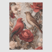 Boho Vintage Birds & Florals 薄葉紙 (正面)