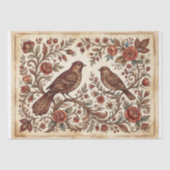 Boho Vintage Birds & Florals 薄葉紙 (正面)