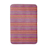 Boho Vintage Red Violet Stripes -  バスマット (正面縦)