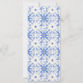 Boho Waterカラーイエローレモンツリーメニューカード 招待状 (裏面)