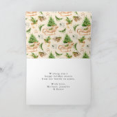 Boho Waterカラークリスマスススススそり2写真 シーズンカード (内部)