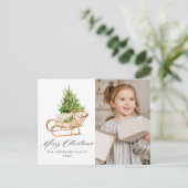 Boho Waterカラークリスマスススススそり2写真 シーズンポストカード (スタンド正面)