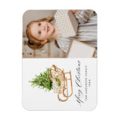 Boho Waterカラークリスマススススススソリ写真 マグネット (縦)