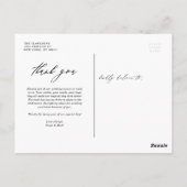 Boho Water Color緑と多肉植物ありがとう ポストカード (裏面)