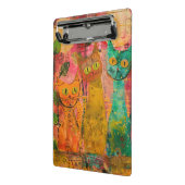 Boho Water Color Cats 自然 - Feline Art (2) ミニクリップボード (アングル2)