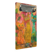 Boho Water Color Cats 自然 - Feline Art (2) ミニクリップボード (アングル)