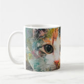 Boho Water Color Cats 自然 - Feline Art (3) コーヒーマグカップ (左)