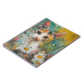 Boho Water Color Cats 自然 - Feline Art (3) ノートブック (左側)