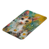 Boho Water Color Cats 自然 - Feline Art (3) マグネット (左側)