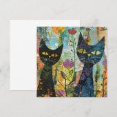 Boho Water Color Cats 自然 - Feline Art (4) (正面/裏面)