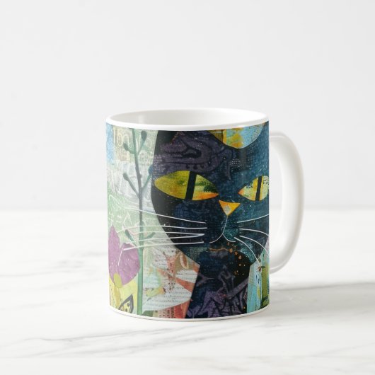 Boho Water Color Cats 自然 - Feline Art (4) コーヒーマグカップ (正面右)