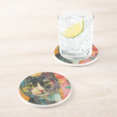 Boho Water Color Cats 自然 - Feline Art (6) コースター (側面)
