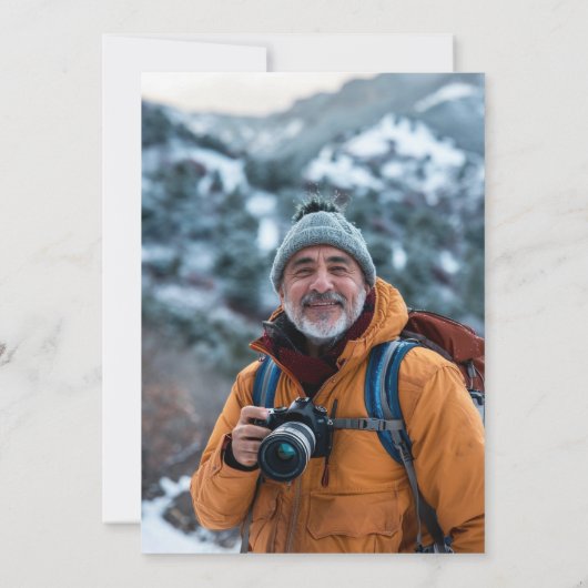 Boho Water color Lake Forest退職パーティー写真 招待状 (裏面)