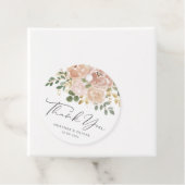 Boho Water Color Mauve Flowers 結婚'S Thank You フェイバータグ (インサイチュ)