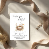 Boho Watercolor Bird Nest Baby Shower 招待状