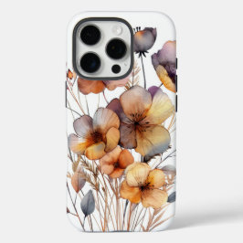 Boho Watercolor Botanical Floral iPhone 16 Proケース