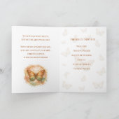 Boho Watercolor Butterfly Funeral Program Template カード (内部)
