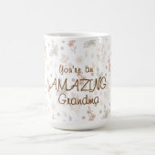 Boho Watercolor Floral Amazing Grandma Gift コーヒーマグカップ (中央)