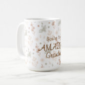 Boho Watercolor Floral Amazing Grandma Gift コーヒーマグカップ (正面左)