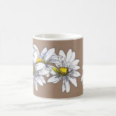 Boho Watercolor Floral Daisy Christmas Gift コーヒーマグカップ (中央)