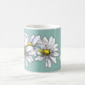 Boho Watercolor Floral Daisy Christmas Gift コーヒーマグカップ (中央)