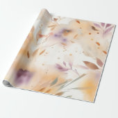 Boho Watercolor Floral Spring Garden ラッピングペーパー (アンロールド)