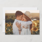 Boho Watercolor Floral Wedding Photo セーブザデート (裏面)