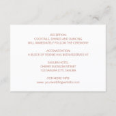 Boho Watercolor Flowers Wedding Details エンクロージャーカード (裏面)