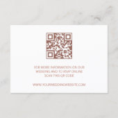 Boho Watercolor Flowers Wedding Details エンクロージャーカード (裏面)