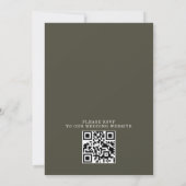 Boho Watercolor Mountain Budget QR code Wedding 招待状 (裏面)