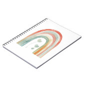 Boho Watercolor Rainbow ノートブック (左側)