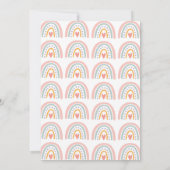 Boho Watercolor Rainbow Baby Shower Girl 招待状 (裏面)
