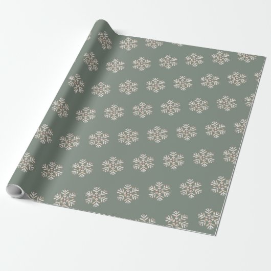 Boho Watercolor Snowflake Pattern ラッピングペーパー (アンロールド)