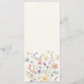 Boho watercolor spring summer floral wedding メニュー (裏面)