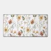 Boho Watercolor Wildflower デスクマット (正面)