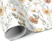 Boho Watercolor Wildflower ラッピングペーパー (ロールコーナー)