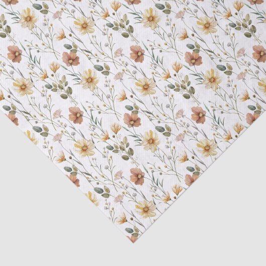 Boho Watercolor Wildflower 薄葉紙 (詳細)