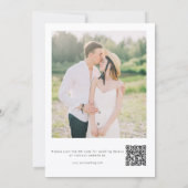 Boho Watercolor Wildflower Calligraphy Wedding セーブザデート (裏面)