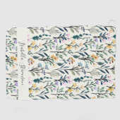 Boho Watercolor Wildflower Personalized Name ゴルフタオル (横)