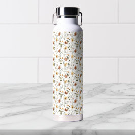 Boho Watercolor Wildflower Water Bottle ウォーターボトル