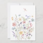 Boho watercolor wildflower wedding セーブザデート (裏面)